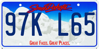 SD license plate 97KL65