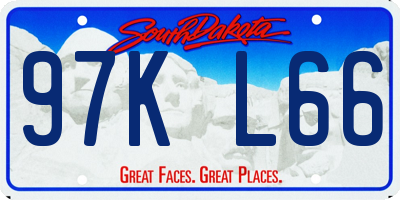 SD license plate 97KL66