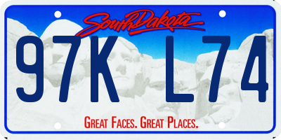 SD license plate 97KL74