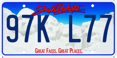 SD license plate 97KL77