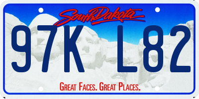SD license plate 97KL82