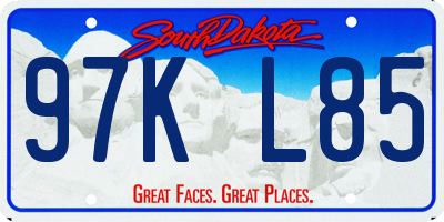 SD license plate 97KL85