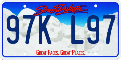 SD license plate 97KL97