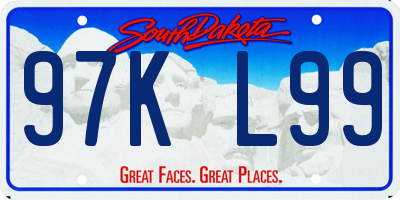 SD license plate 97KL99