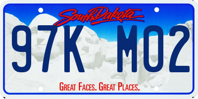 SD license plate 97KM02