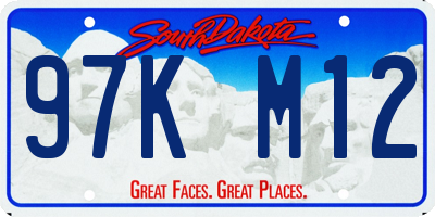 SD license plate 97KM12