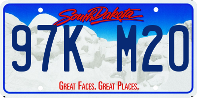 SD license plate 97KM20