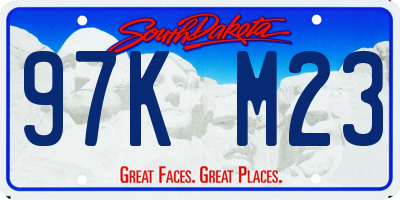 SD license plate 97KM23