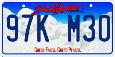 SD license plate 97KM30