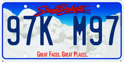 SD license plate 97KM97