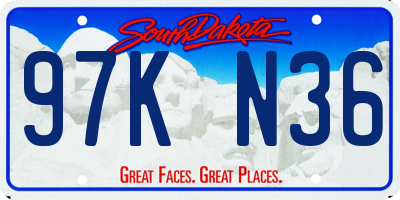 SD license plate 97KN36