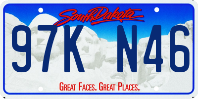 SD license plate 97KN46