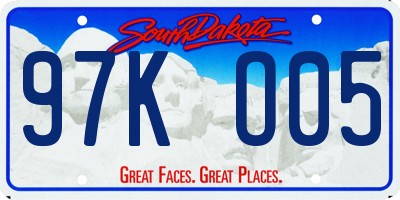 SD license plate 97KO05