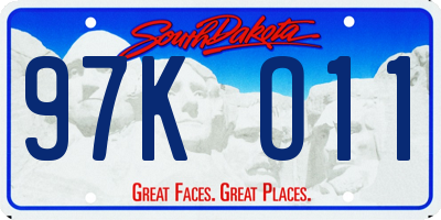 SD license plate 97KO11
