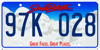 SD license plate 97KO28