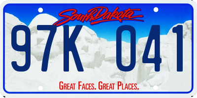 SD license plate 97KO41