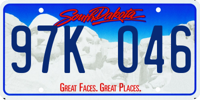 SD license plate 97KO46