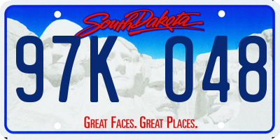 SD license plate 97KO48