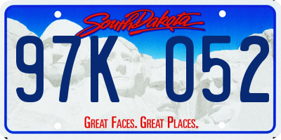 SD license plate 97KO52
