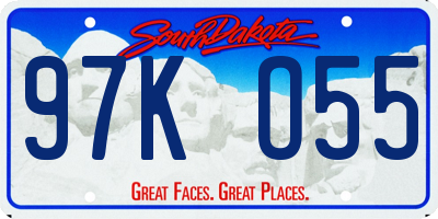 SD license plate 97KO55