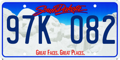 SD license plate 97KO82