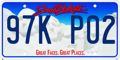 SD license plate 97KP02