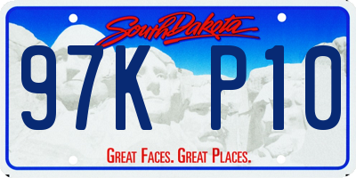 SD license plate 97KP10