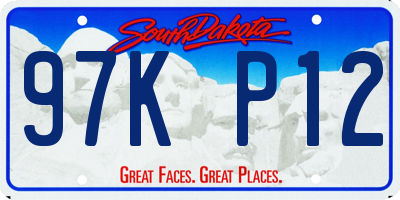 SD license plate 97KP12