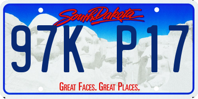 SD license plate 97KP17