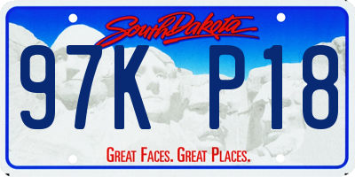 SD license plate 97KP18