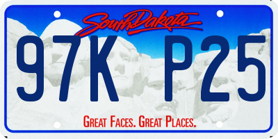 SD license plate 97KP25