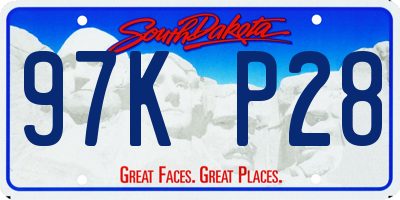 SD license plate 97KP28