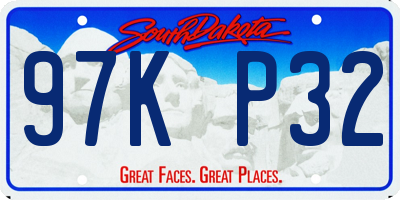 SD license plate 97KP32