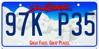 SD license plate 97KP35