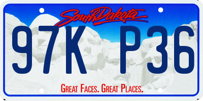 SD license plate 97KP36