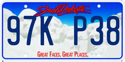SD license plate 97KP38