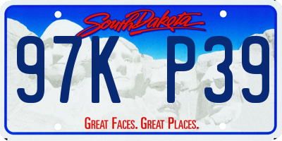 SD license plate 97KP39