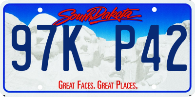 SD license plate 97KP42