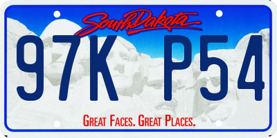 SD license plate 97KP54