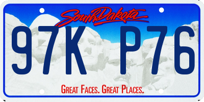 SD license plate 97KP76