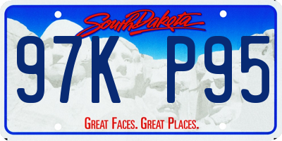 SD license plate 97KP95