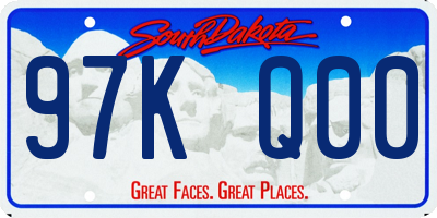 SD license plate 97KQ00