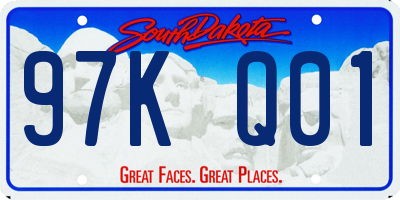 SD license plate 97KQ01