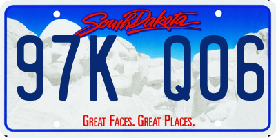 SD license plate 97KQ06