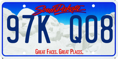 SD license plate 97KQ08