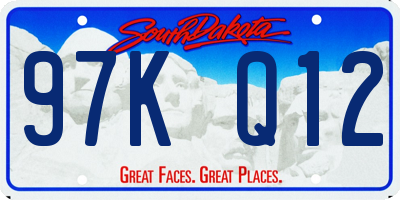 SD license plate 97KQ12