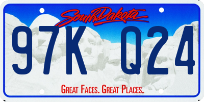 SD license plate 97KQ24