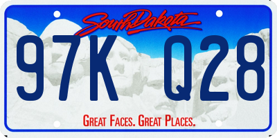 SD license plate 97KQ28