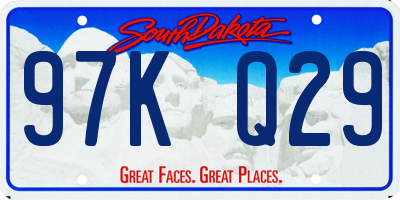 SD license plate 97KQ29