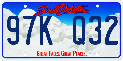 SD license plate 97KQ32